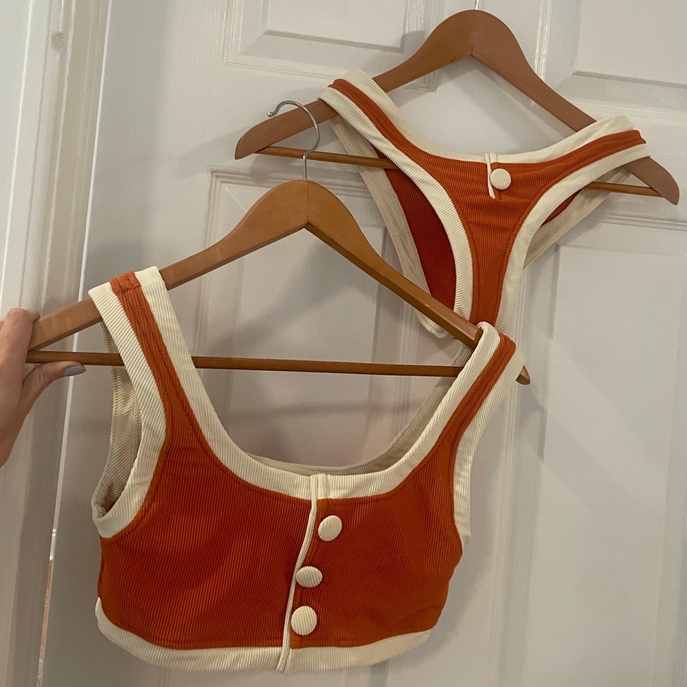 THE GRACE SAME Los Angeles Orange Bikini Set size Small